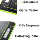 4 in 1 Defrosting Board Tray Miracle Melt Double As Cutting Board with Grater, Sharpener,Double Sided Chopping Board Thaw Meat